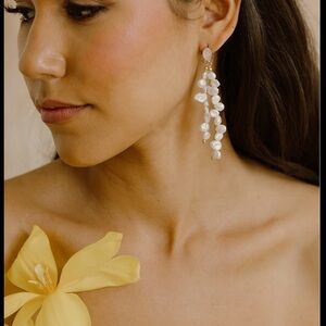 Elegant Pearl and Gold Earrings
